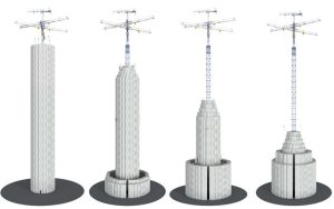 Tipos de diseños propuestos por Energy Vault para el almacenamiento de energía