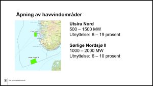 En imagen: Las áreas de Utsira Nord en las afueras de la costa de Rogaland y la zona Sørlige Nordsjø II