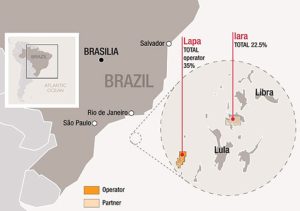 El campo lara y Lapa en los cuales Total tiene participación