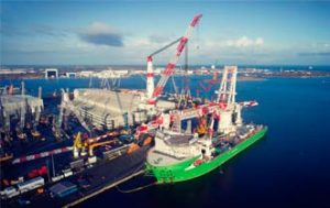 Colapsa enorme grúa pesada de DEME Offshore en Alemania