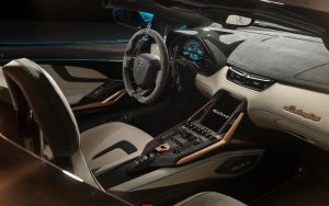 Interior del Lamborghini Sián Roadste.
