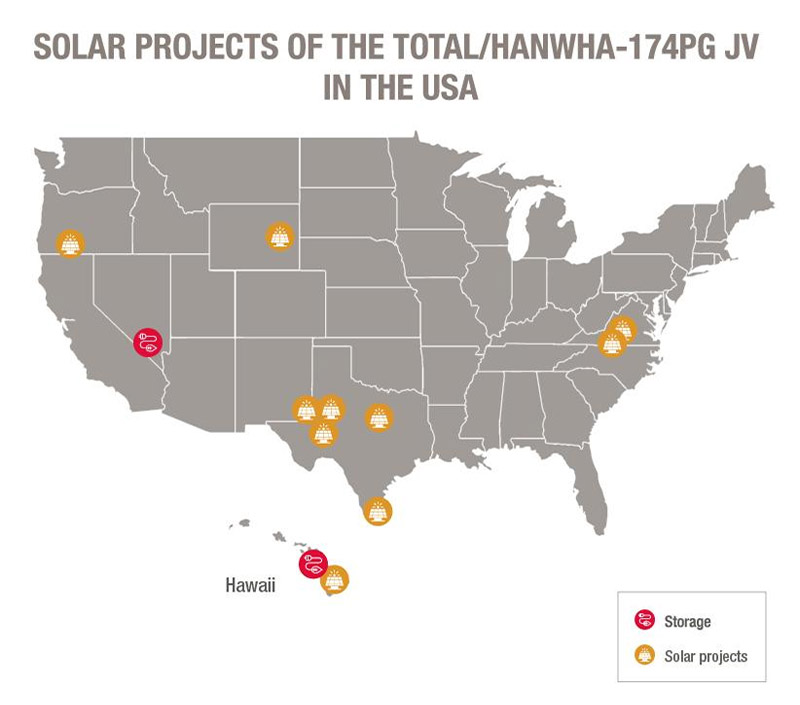 Ubicación de los 12 proyectos de energía