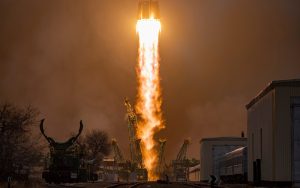 Momento en el que se lanzaba el cohete Soyuz-2.1a