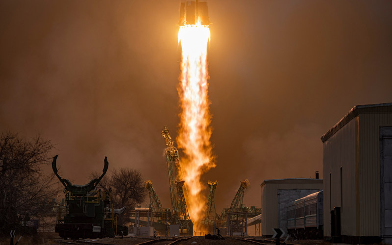 Momento en el que se lanzaba el cohete Soyuz-2.1a