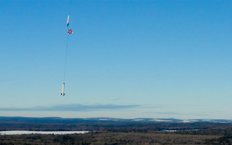 El cohete Stardust 1.0 flota de regreso a la Tierra