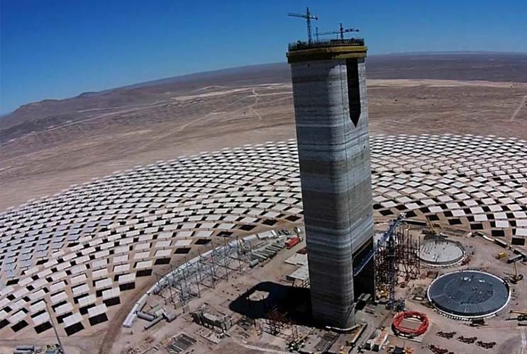 El proyecto Cerro Dominador en su fase de construcción
