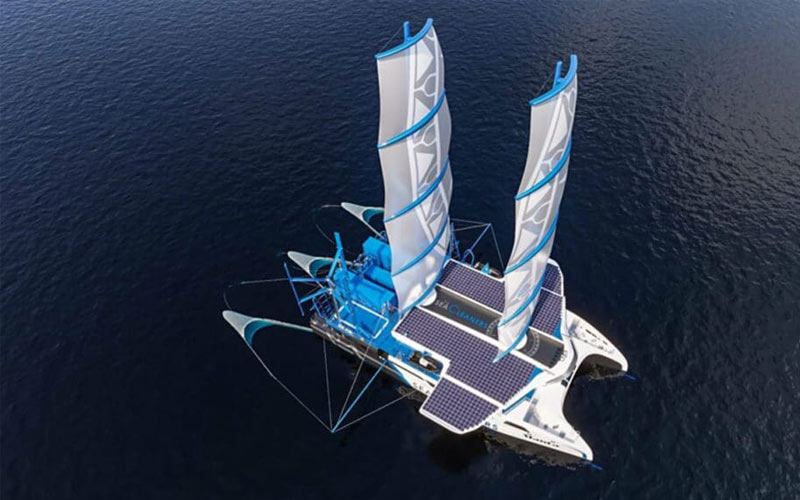 conoce a manta el velero que limpia el mar y se alimenta de residuos de plásticos