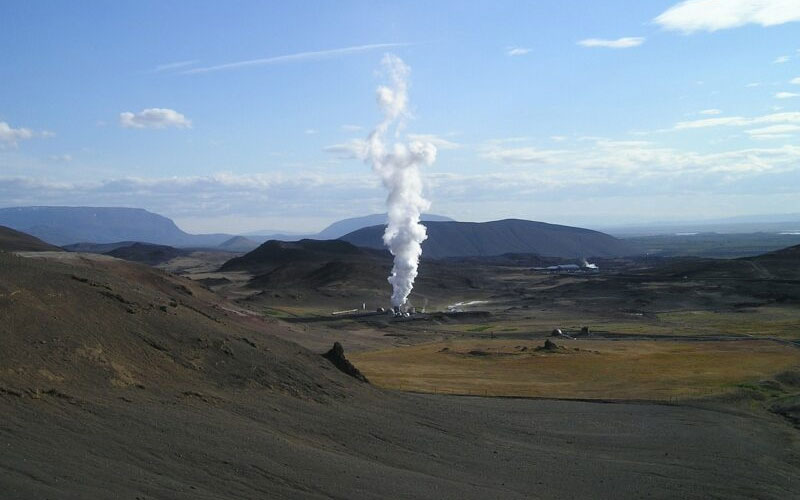 Central de energía geotérmica.