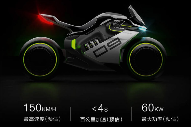 Cifras de rendimiento de la motocicleta de hidrogeno Apex H2