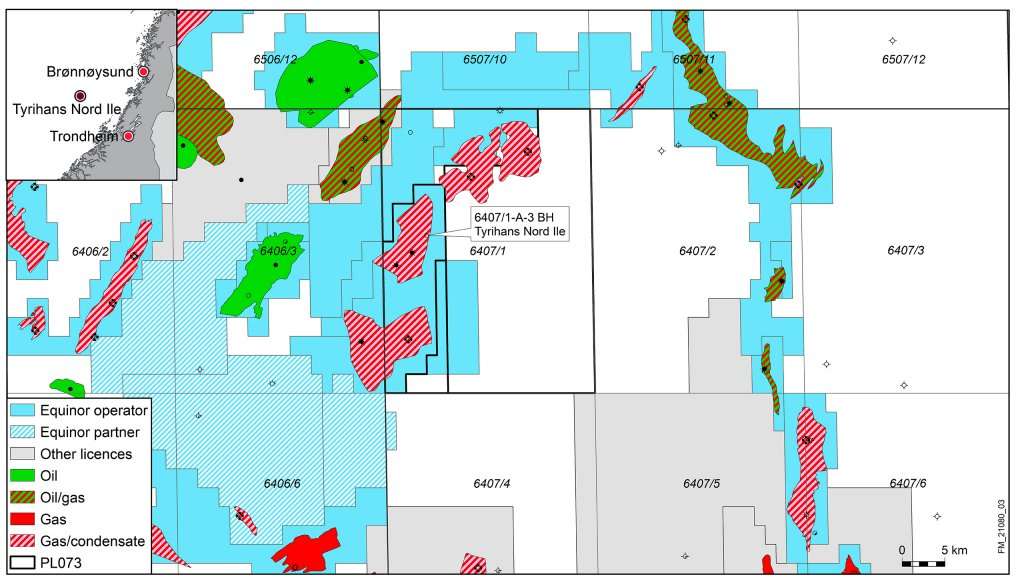 Figura 1. Ubicación del descubrimiento petrolero de Equinor y sus socios