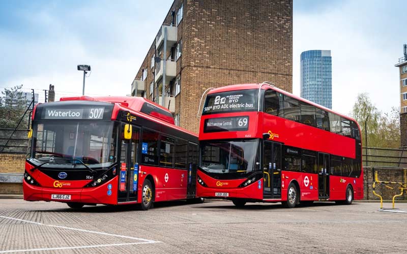 Se entrega el autobús eléctrico número 500 de la alianza BYD ADL a Go-Ahead London