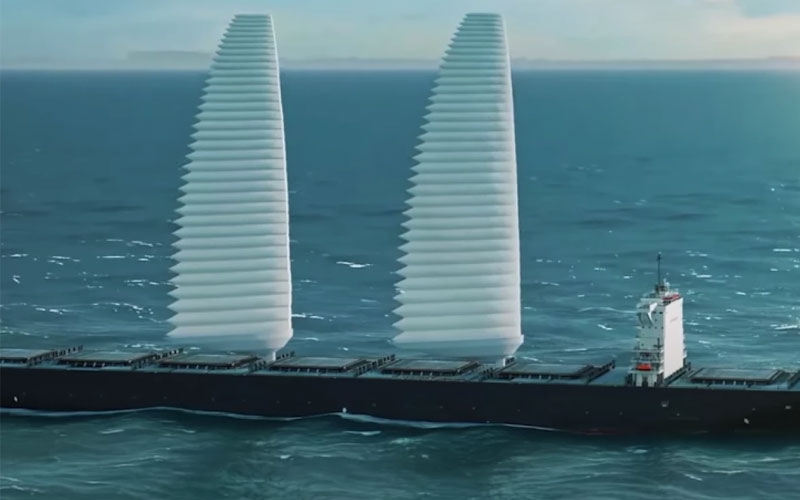 Las velas inflables de Michelin permiten ahorrar hasta un 20% de combustible a los buques de carga