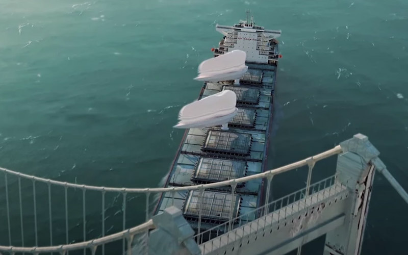 Las velas inflables de Michelin permiten ahorrar un 20% de combustible a los buques de carga