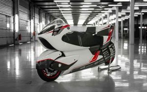 El concepto de moto eléctrica WMC250EV puede alcanzar una velocidad de 400 km/h