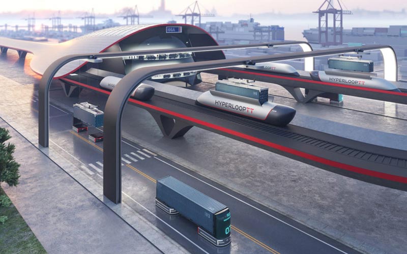 El nuevo HyperPort ofrece transporte de carga portuaria a velocidad transónica