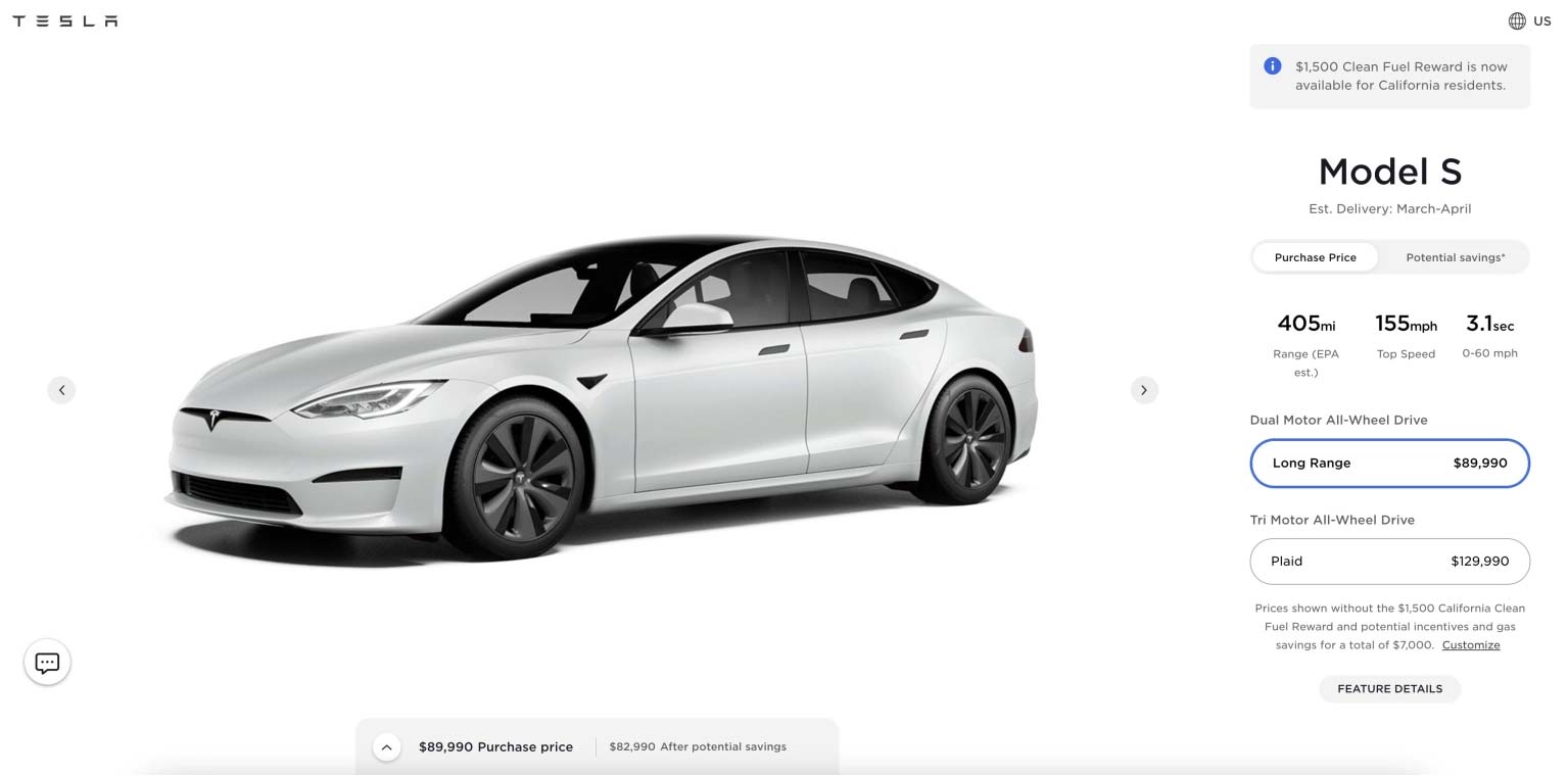Tesla aumenta el precio del Model S en otros 5.000 dólares