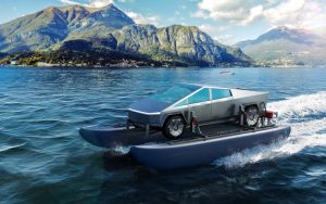cybercat transforme su tesla cybertruck en un catamaran anfibio grafica 14318