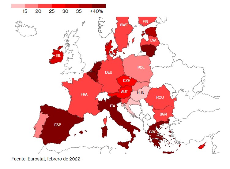 Inflacion Energetica. Los precios en toda Europa se disparan.