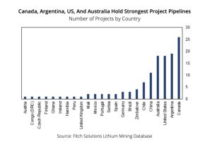 Figura 1. Canadá, Argentina, EE.UU. y Australia son los países con más proyectos en marcha