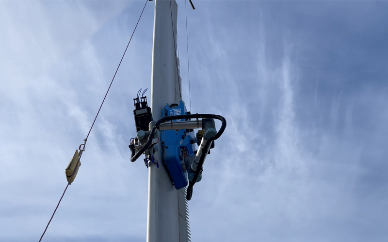 Rope Robotics lanza el primer robot para reparaciones de aerogeneradores: cuatro veces más rápido a la mitad de coste