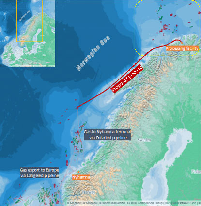 El gasoducto noruego de 800 km por el Mar de Barents, de nuevo en la agenda